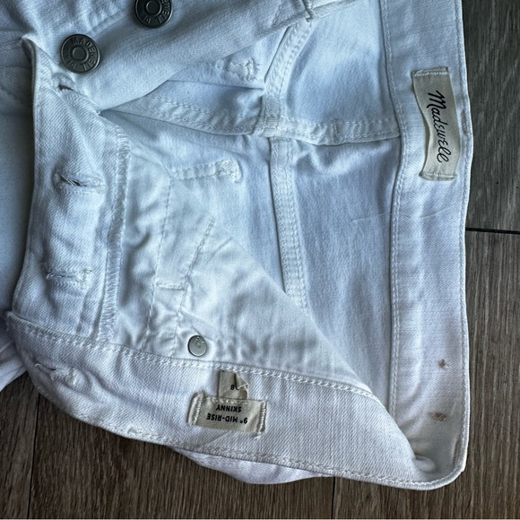 Madewell Mid Rise Skinny Jean White - Picture 6 of 9